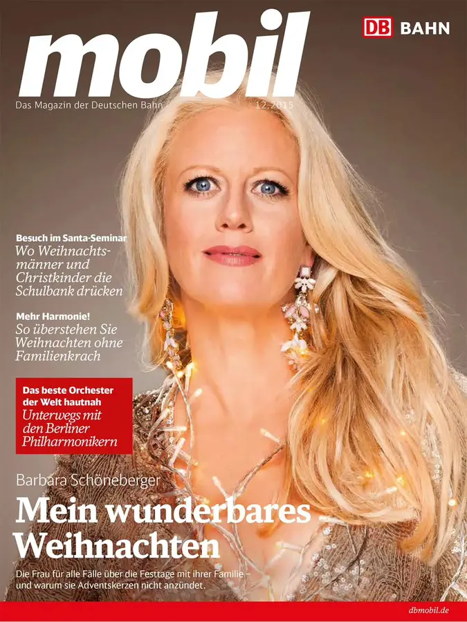 DB mobil , Barbara Schöneberger, photographed by Christoph Neumann