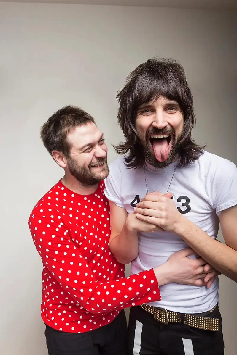 Kasabian, Tom Meighan & Sergio Pizzorno, photographed for Musikexpress by photographer Christoph Neumann, Berlin