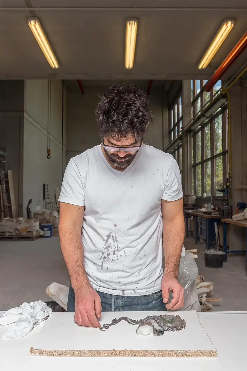 David Zink Yi, Artist, photographed for ART Das Kunstmagazin by photographer Christoph Neumann, Berlin
