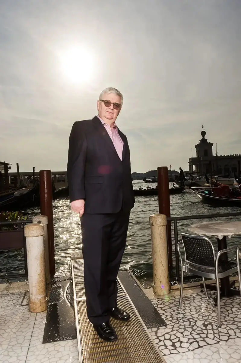 Joschka Fischer, Former Foreign Minister, Venice, photographed for Allianz by photographer Christoph Neumann, Berlin