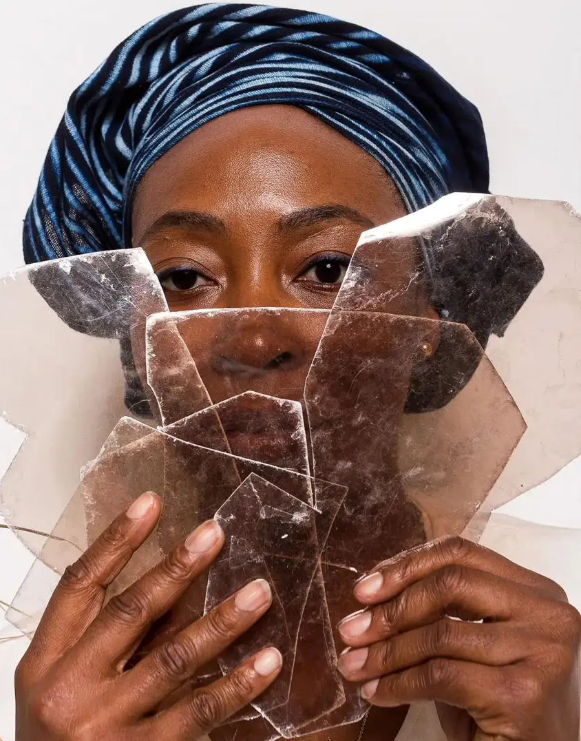 Otobong Nkanga, Artist, photographed for Deutsche Bank ArtMag by photographer Christoph Neumann, Berlin