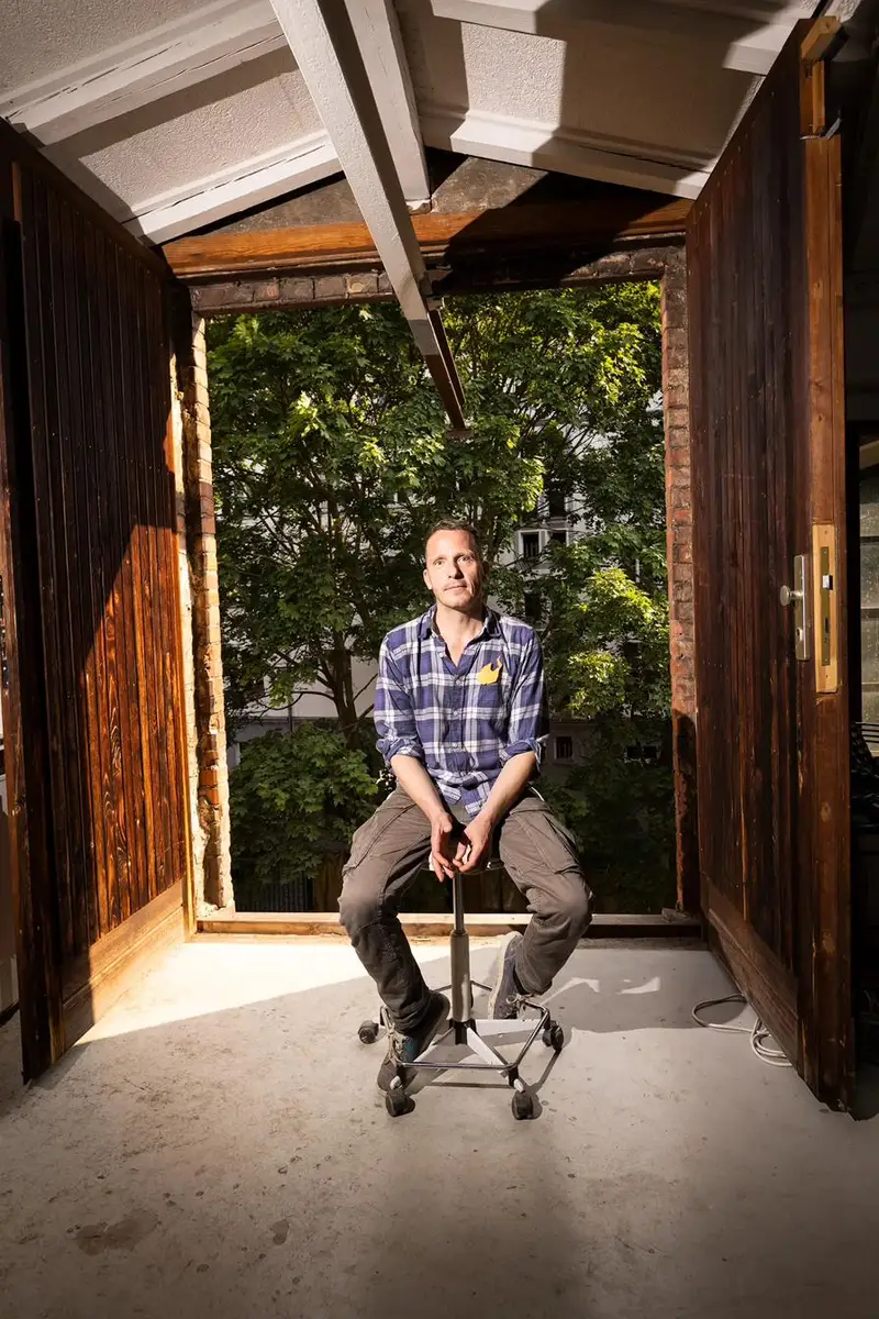Norbert Bisky, Artist, Painter by photographer Christoph Neumann, Berlin