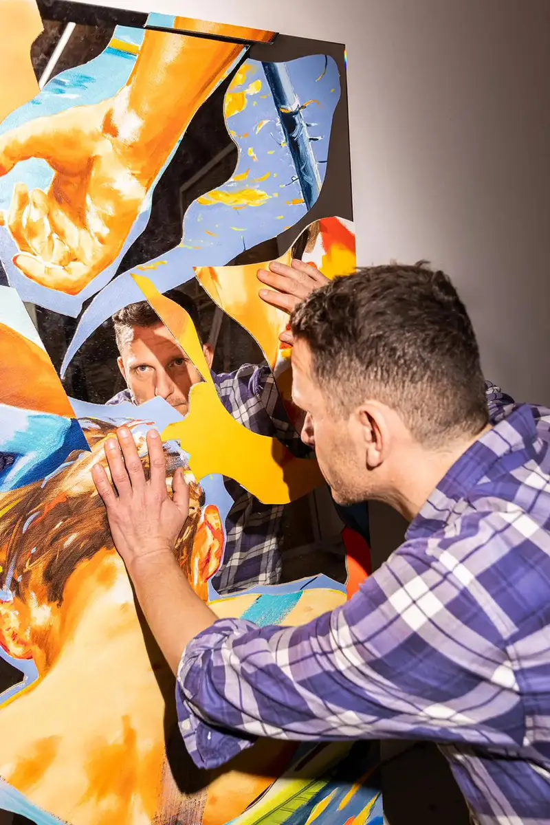 Norbert Bisky, Artist, Painter by photographer Christoph Neumann, Berlin