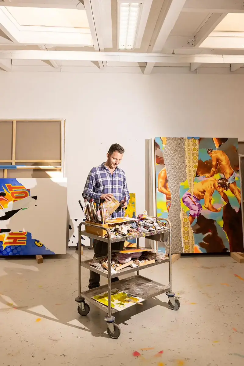 Norbert Bisky, Artist, Painter by photographer Christoph Neumann, Berlin