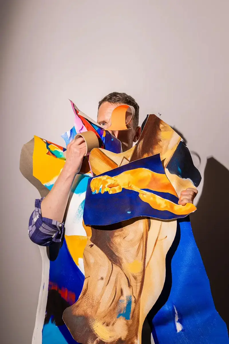 Norbert Bisky, Artist, Painter by photographer Christoph Neumann, Berlin