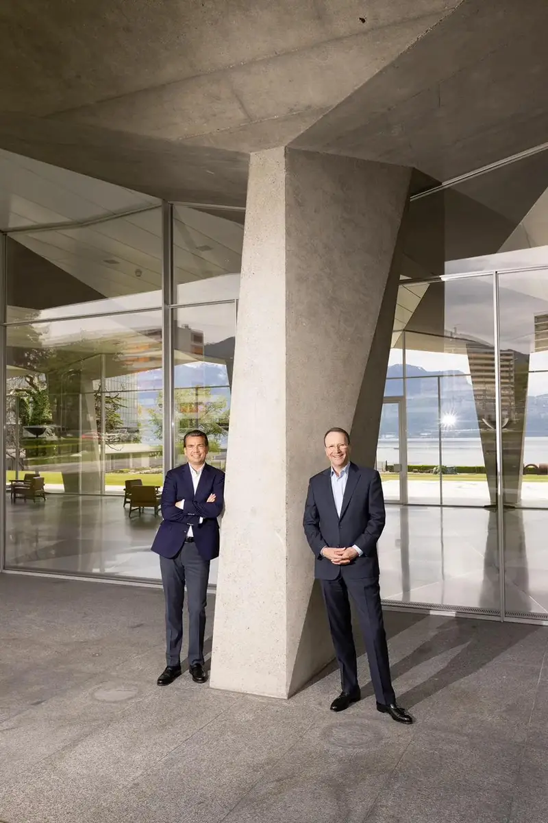 Mark Schneider & Philipp Schulte Noelle, CEO Nestlé, CEO Ottobock by photographer Christoph Neumann, Berlin